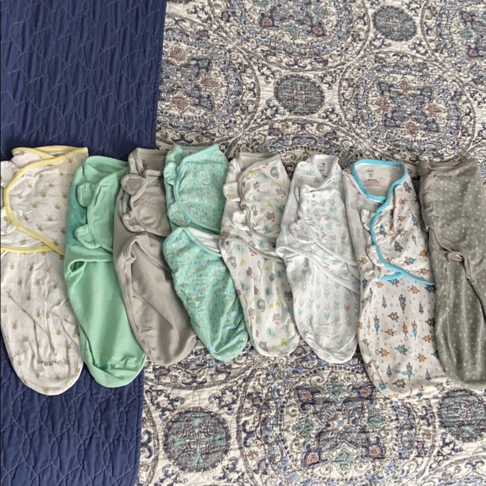 Lot of 8 Swaddle Me Summer Infant Swaddles